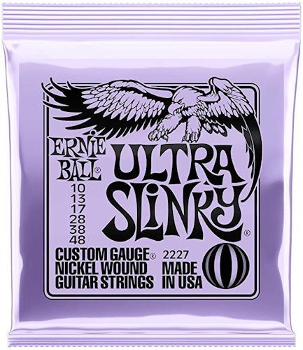 Ernie Ball Ultra Slinky Nickel Wound Electric Guitar Strings, 10-48 Gauge